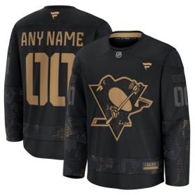 Maillot de Hockey Pittsburgh Penguins Personnaliser Fanatics Military Appreciation Practice 2024-25 Noir - Homme
